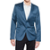 boohooMAN Men's Skinny Satin Suit Jacket - Navy