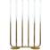Konsthantverk December Matt White/Raw Brass Adventsljusstake 32cm