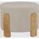 Venture Design Coffey White/Linen Siddepuf 43cm