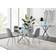 Furniturebox Novara Chrome Metal Silver Dining Table 100x100cm 5pcs