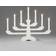 Konstsmide 7L on Foot White Adventsljusstake 53cm