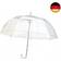 Smati Smartbulle Large Clear Stick Umbrella - White