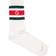 Gucci Logo-Intarsia Striped Ribbed Cotton-Blend Socks - White