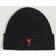 AMI Ribbed Wool Beanie - Black