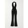 Balmain Cowl-Neck Flared Jumpsuit - Black