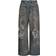 Balenciaga Distressed Baggy Cotton Jeans - Blue