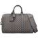 Gucci Ophidia Leather-Trimmed Monogrammed Coated-Canvas Duffle Bag - Gray