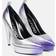 Tom Ford Metallic leather platform pumps multicoloured