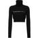 Palm Angels Cropped Turtleneck Sweater - Black