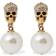 Alexander McQueen Skull Drop Earrings - Gold/Transparent/Pearl