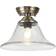 Discovery Bell Antique Brass/Clear Ceiling Flush Light 30cm