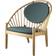 FDB Møbler J166 Jørna Chair Oak Nature Lacquered-Dark Green Armchair