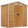 vidaXL Caseta Jardín Acero Galvanizado Marrón Claro 191x130x198 cm (Área de construcción )