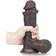 Lovetoy Sliding-Skin Dildo, 19.5 cm, mörk