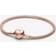 Pandora Moments Heart Clasp Snake Chain Bracelet - Rose Gold