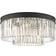 Dar Lighting Celeus Matt Black Ceiling Flush Light 62cm