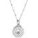 ChloBo Delicate Cube Sunflower Necklace - Silver