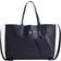 Tommy Hilfiger Iconic Monogram Embossed Tote Bag - Space Blue