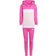 Adidas Girl's 3-Stripes Hoodie & Leggings Set - Semi Lucid Fuchsia/White/Clear Pink (IA3117)