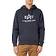 Alpha Industries Basic Hoodie - Marin/Rød/Naturhvid