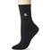 Calvin Klein Socks Women's CKJ Women 1P ICON Patch Crew Sock, Black, ONE