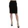 Gianfranco Ferre GF Ferre Black Pencil Knee Length Straight Skirt IT40