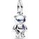 Pandora Movable Teddy Bear Dangle Charm - Silver/Multicolour