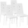 tectake Julien Cappuccino White Kitchen Chair 97cm 4pcs