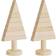 vidaXL Îrboles de madera 2 uds Madera Maciza Pino 30 cm - Marrón Árbol de Navidad