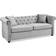 GRS Scotia Grey Velvet Sofa 145cm 3 Seater