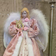 Santa's Workshop 16" Mauve Victorian Angel Tree Topper Figurine