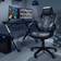 X-Rocker Maverick Pc Office Gaming Chair, Mid-Back Support Ergonomic Computer Desk Chair, Faux Leather Black Gold