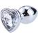 AfterDark Heart White Anal Plug with Heart Jewel L