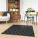 Tapis En Vinyle Motif Retro Foncé Noir cm