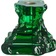 Kosta Boda Rocky Baroque Emerald Bougeoir 9.5cm