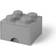 LEGO Brick Drawer 4 Knobs 1 Drawer Stackable Storage Box Stone Grey