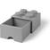 LEGO Brick Drawer 4 Knobs 1 Drawer Stackable Storage Box Stone Grey