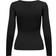 Only Lea Square Neck Rib Top - Black