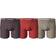 Calvin Klein Herren 3er Pack Boxer Briefs Baumwolle mit Stretch, Mehrfarbig Pwr Plum/Fuschia Bry/Element Hthr