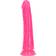 RealRock Glow in the Dark Slim Dildo med Sugekop 16 cm Rosa