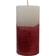 Geri Two-Tone Pillar Red White Candle 12cm 4pcs