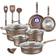 BAKKENMASTER Professional Cookware Set with lid 14 Parts