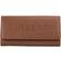 Burberry Porter Tan Grained Leather Embossed Continental Clutch Flap Wallet