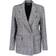 Victoria Beckham Single-breasted Wool-blend Blazer Womens Black White