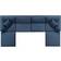 modway Commix Azure Sofa 158" 6pcs 6 Seater