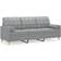 vidaXL Decorative Light Grey Soffa 198cm 3-sits