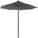 Songmics Taupe Sun Umbrella with Solar-Powered Lights Grey