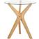 Beliani Valley Transparent/Light Wood Small Table 45x45cm