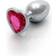 Ouch! Heart Gem Metal Butt Plug Small