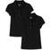 The Children's Place Girl's Uniform Ruffle Pique Polo 2-pack - Black